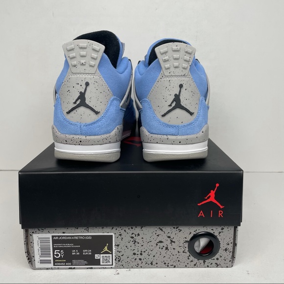 Nike Air Jordan 4 Retro GS “University Blue/UNC” - Picture 4 of 4